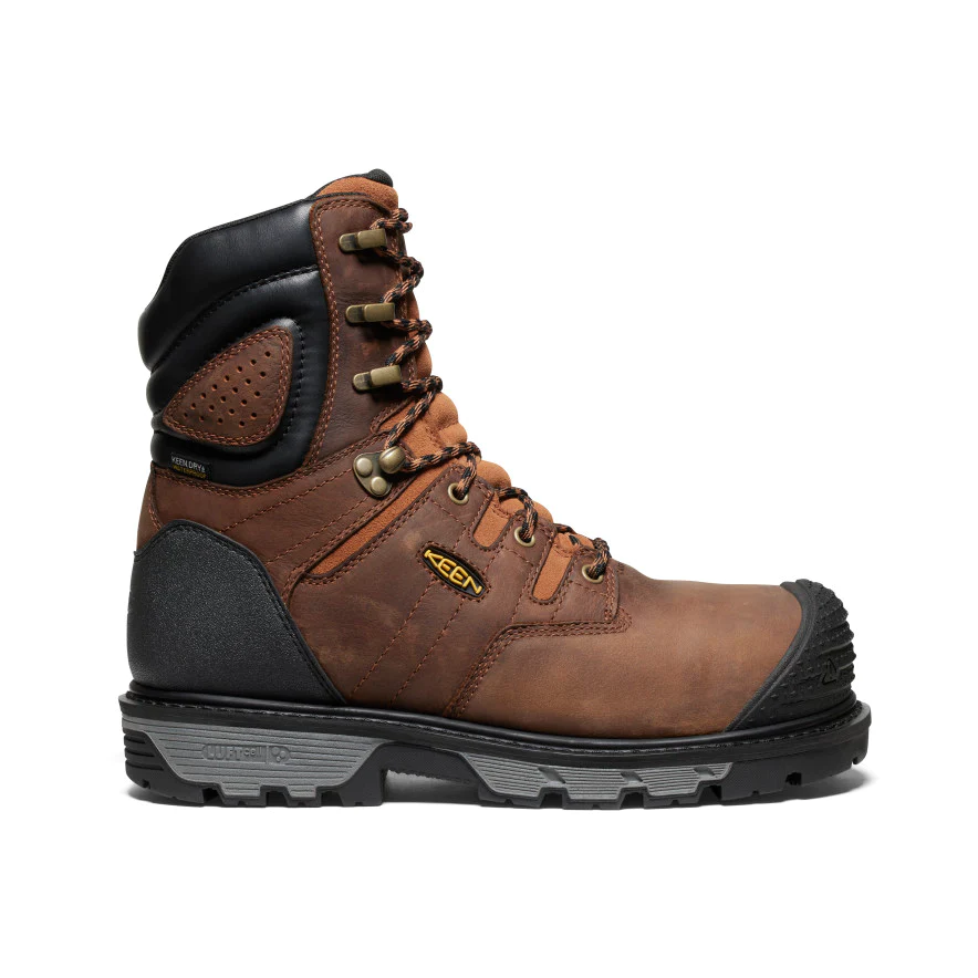 Keen Utility Men’s Camden 8′ Waterproof Insulated Safety Toe Boots- Brown