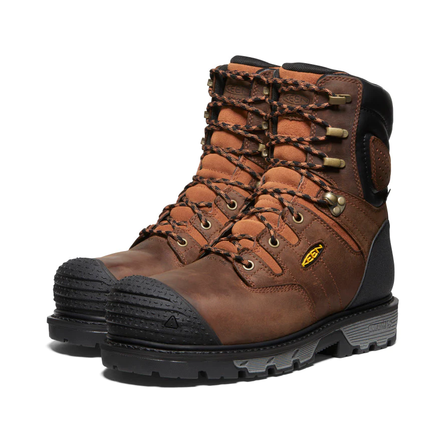 Keen Utility Men’s Camden 8′ Waterproof Insulated Safety Toe Boots- Brown