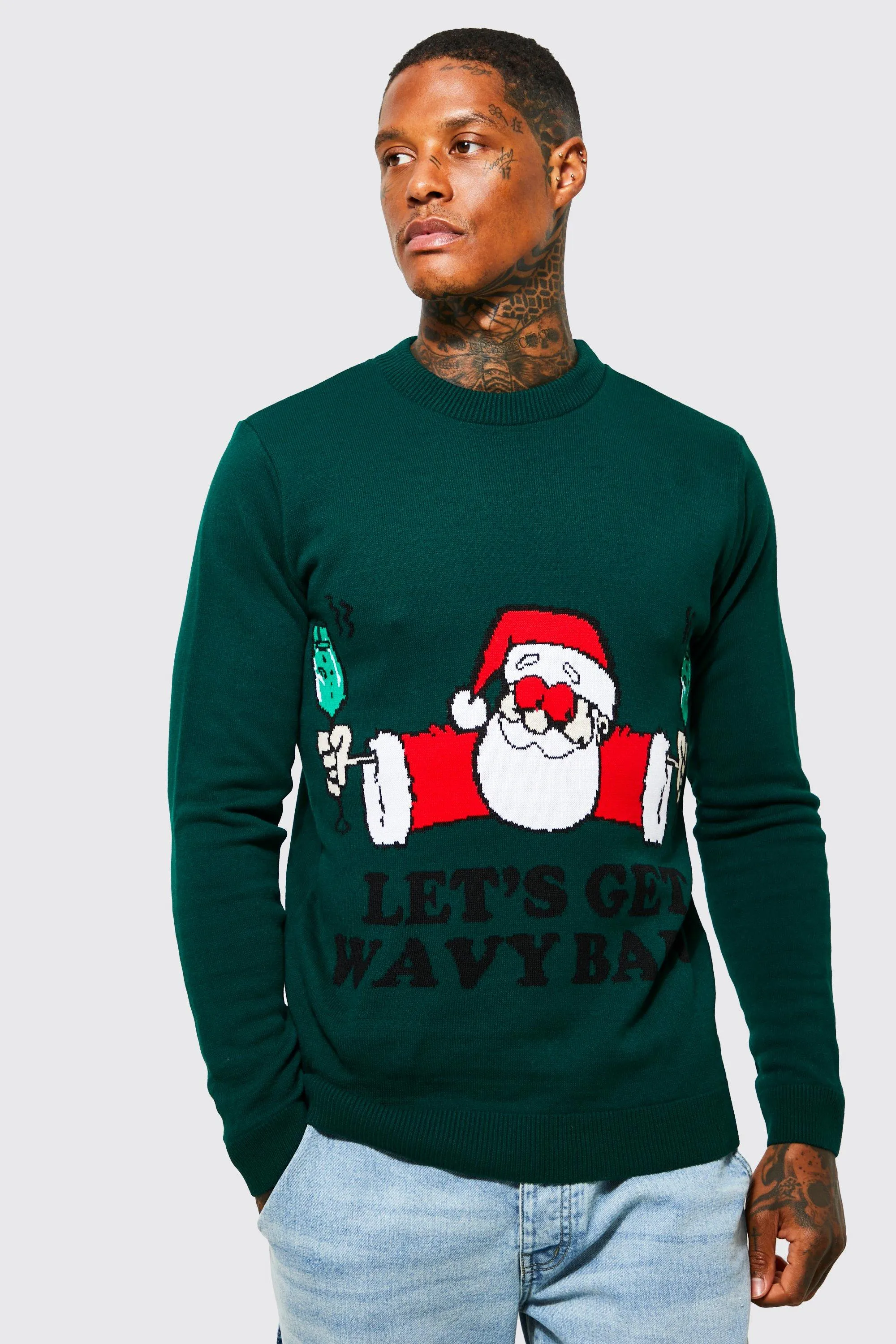 Lets Get Wavy Baby Christmas Sweater