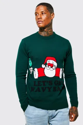 Lets Get Wavy Baby Christmas Sweater