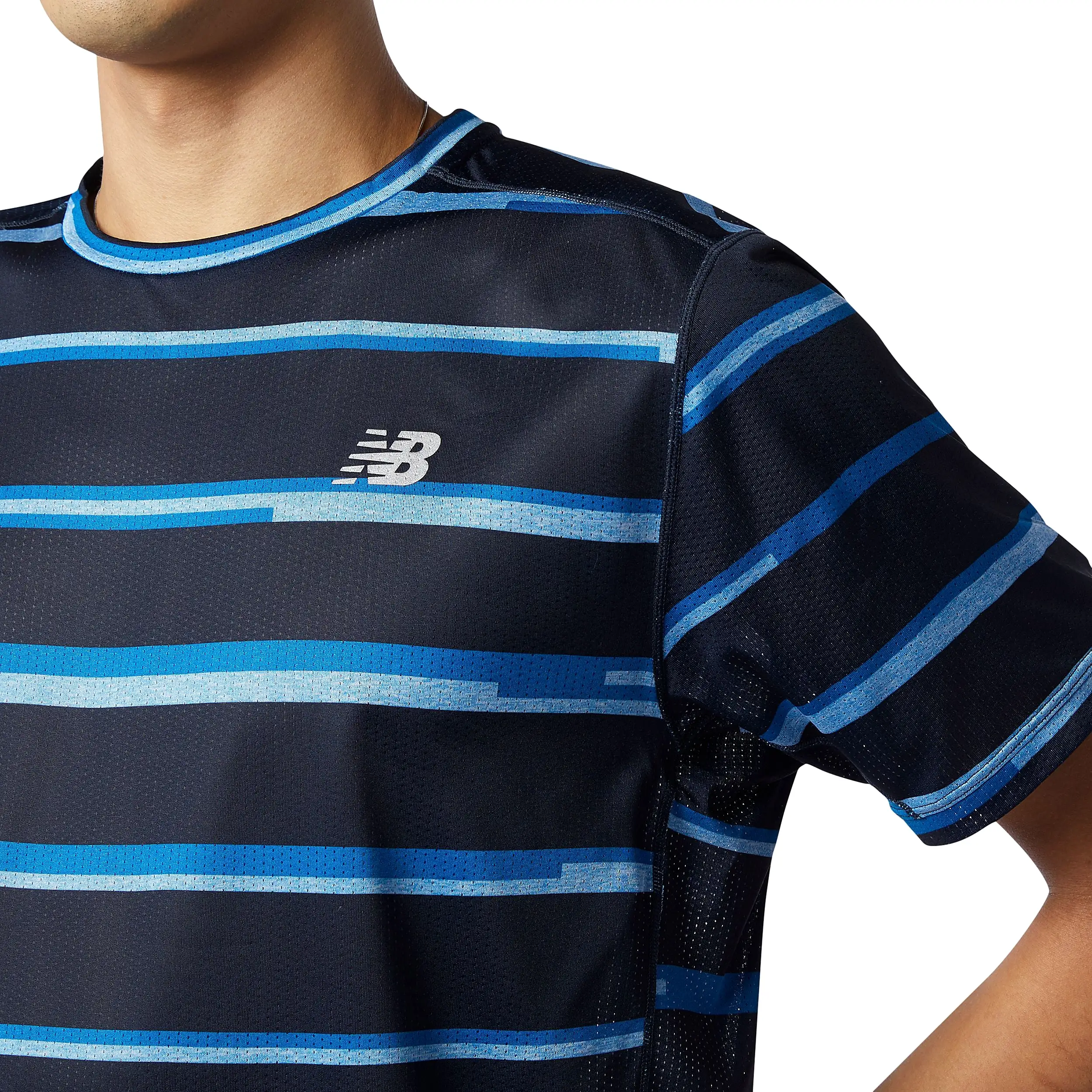 M New Balance Printed Impact Run Short Sleeve