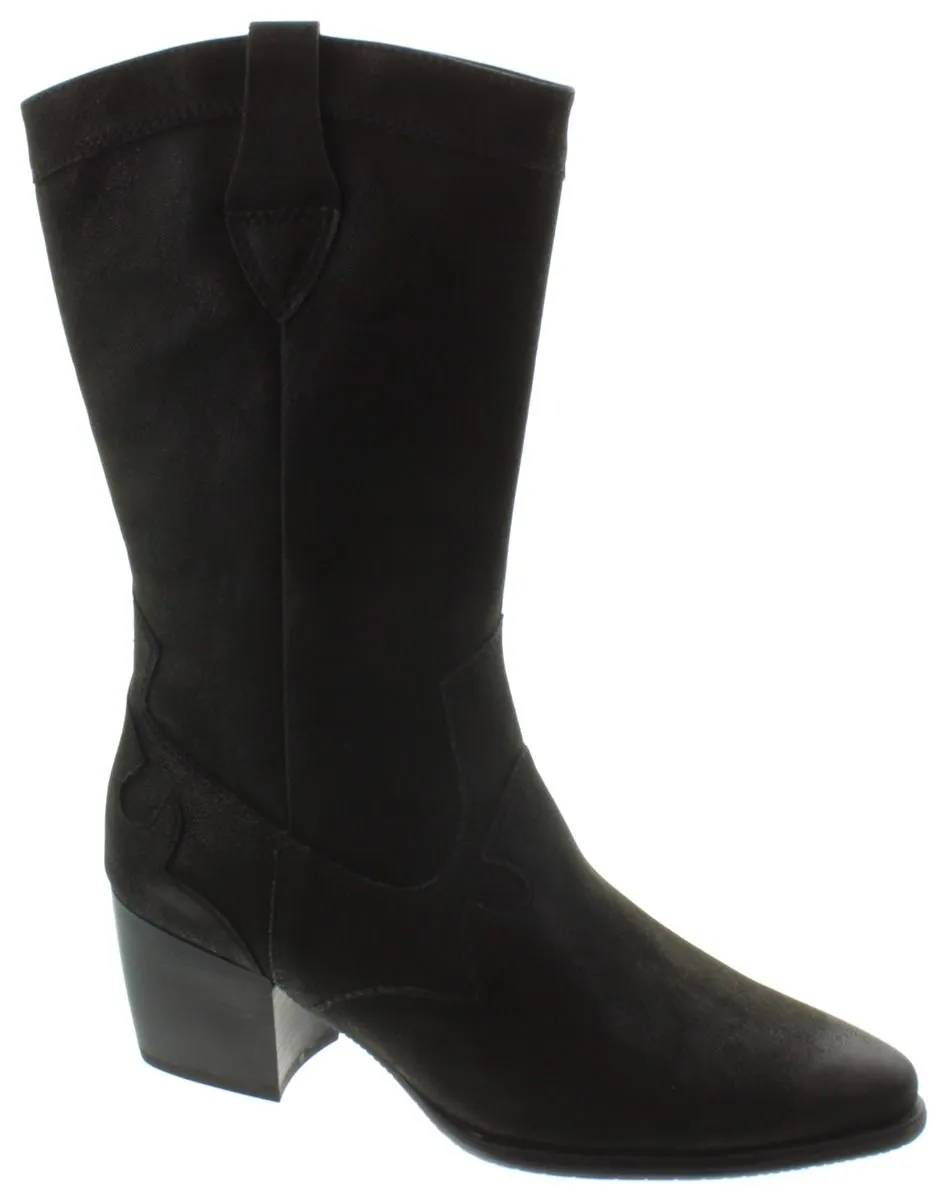 MARCO TOZZI Ladies 25083 Western Boots In Black