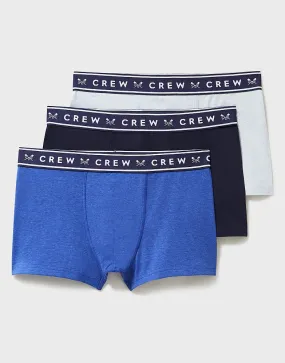 Men's 3 Pack Jersey Boxer Briefs from Crew Clothing Company