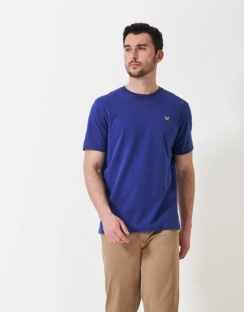 Men's Classic Cotton Crew Neck T-Shirt in Dark Blue from Crew Clothing Company