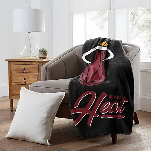 Miami HEAT Royal Plush Raschel Throw Blanket