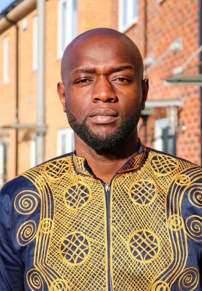 Navy & Gold Embroidered Shirt - African Clothing Store | JT Aphrique