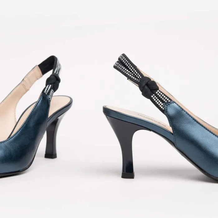 NeroGiardini Navy Slingback Shoe - Gillanders.ie Town & Country Clothing