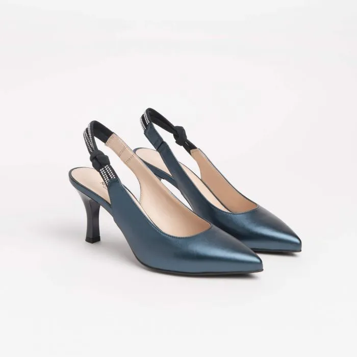 NeroGiardini Navy Slingback Shoe - Gillanders.ie Town & Country Clothing