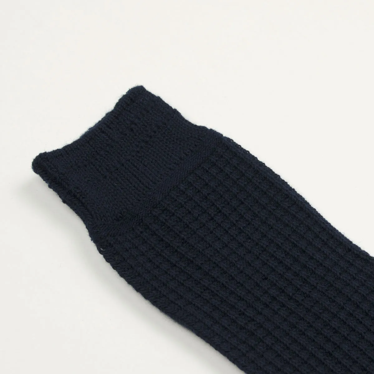 Norse Projects - Bjarki Waffle Socks - Dark Navy