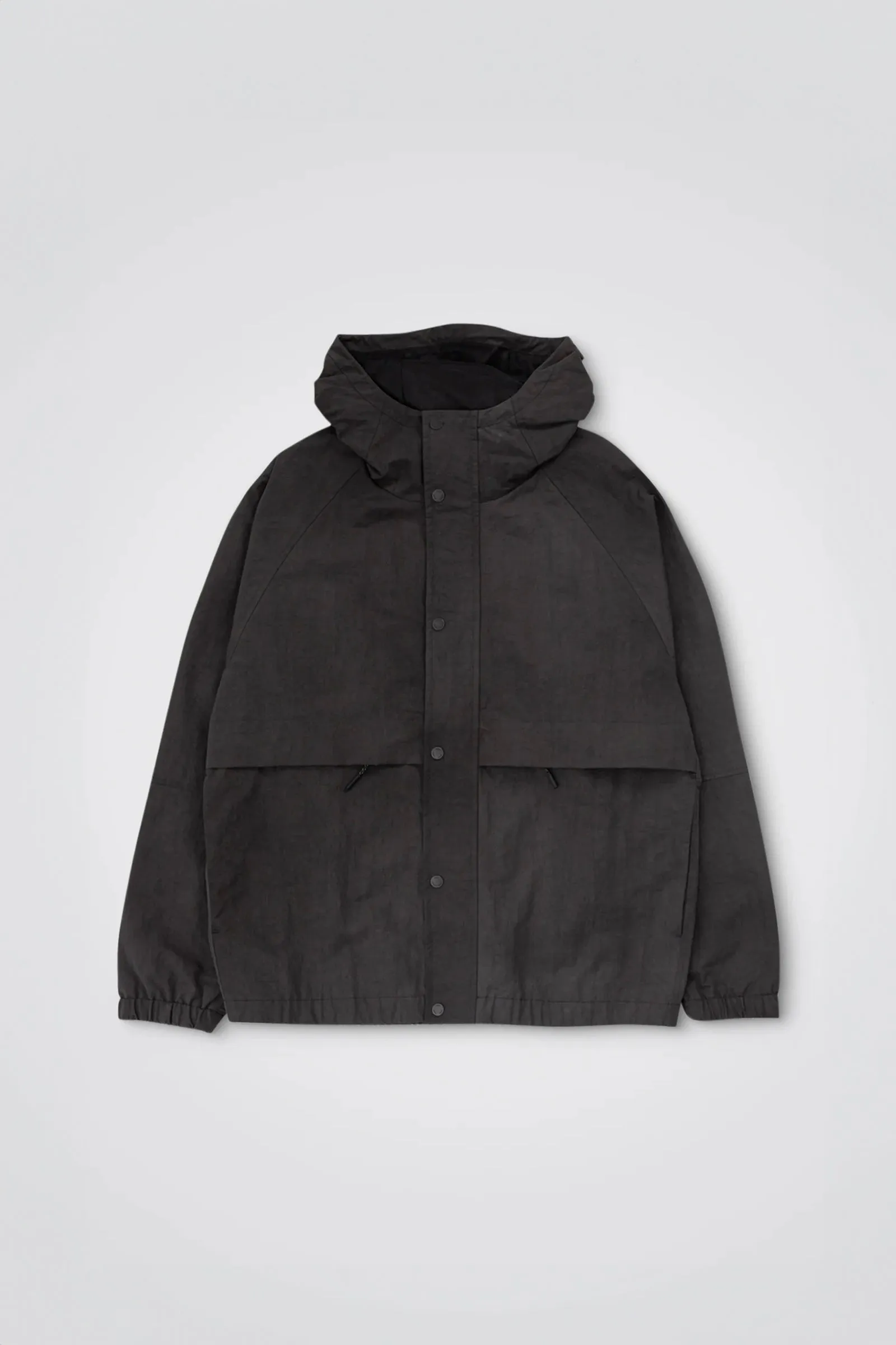 Norse Projects Helruf Wave Dye Nylon Windbreaker Black