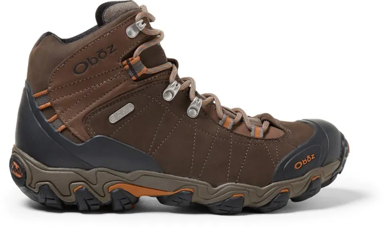 Oboz Mens Bridger Mid BDry Waterproof Hiking Boots- Sudan Brown