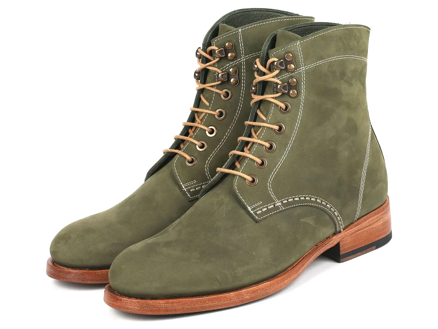 Paul Parkman Men's Boots Green Nubuck - 824NGR33