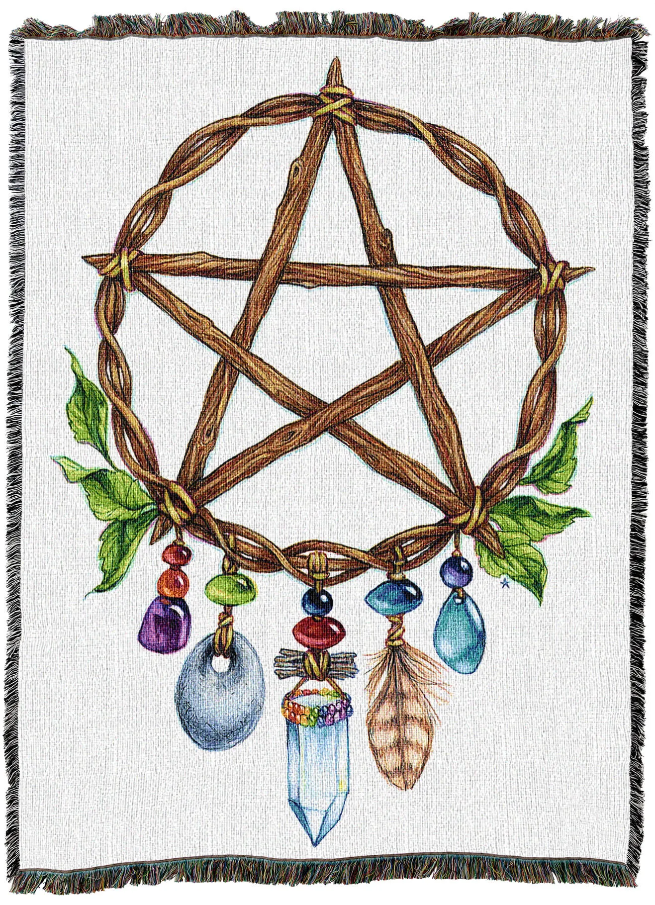 Pentacle Charm Tapestry Blanket