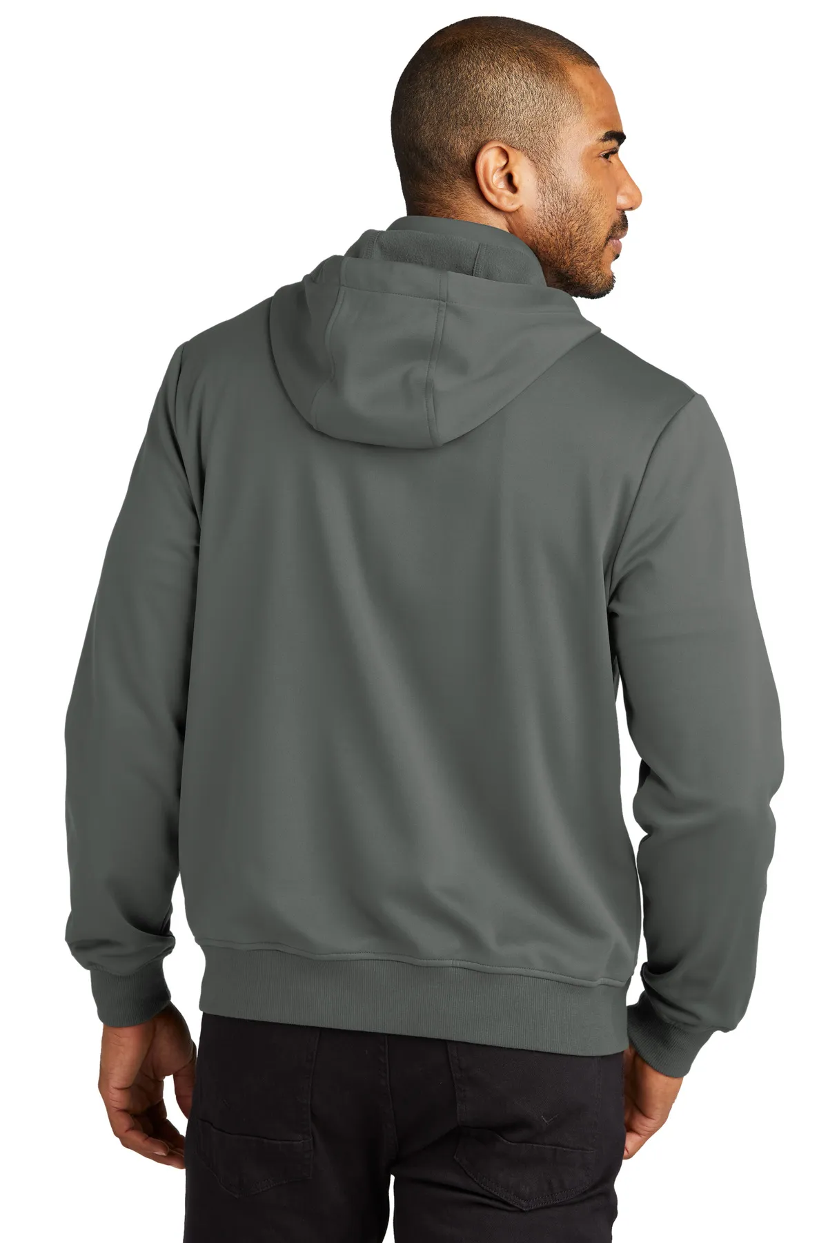 Port Authority Clothing F814 Port Authority   Smooth Fleece Hooded Jacket SKU: F814