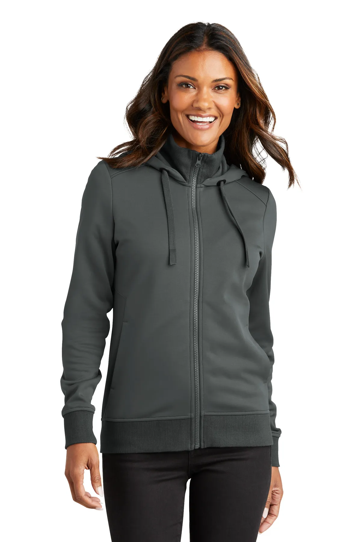 Port Authority Clothing L814 Port Authority Ladies Smooth Fleece Hooded Jacket SKU: L814