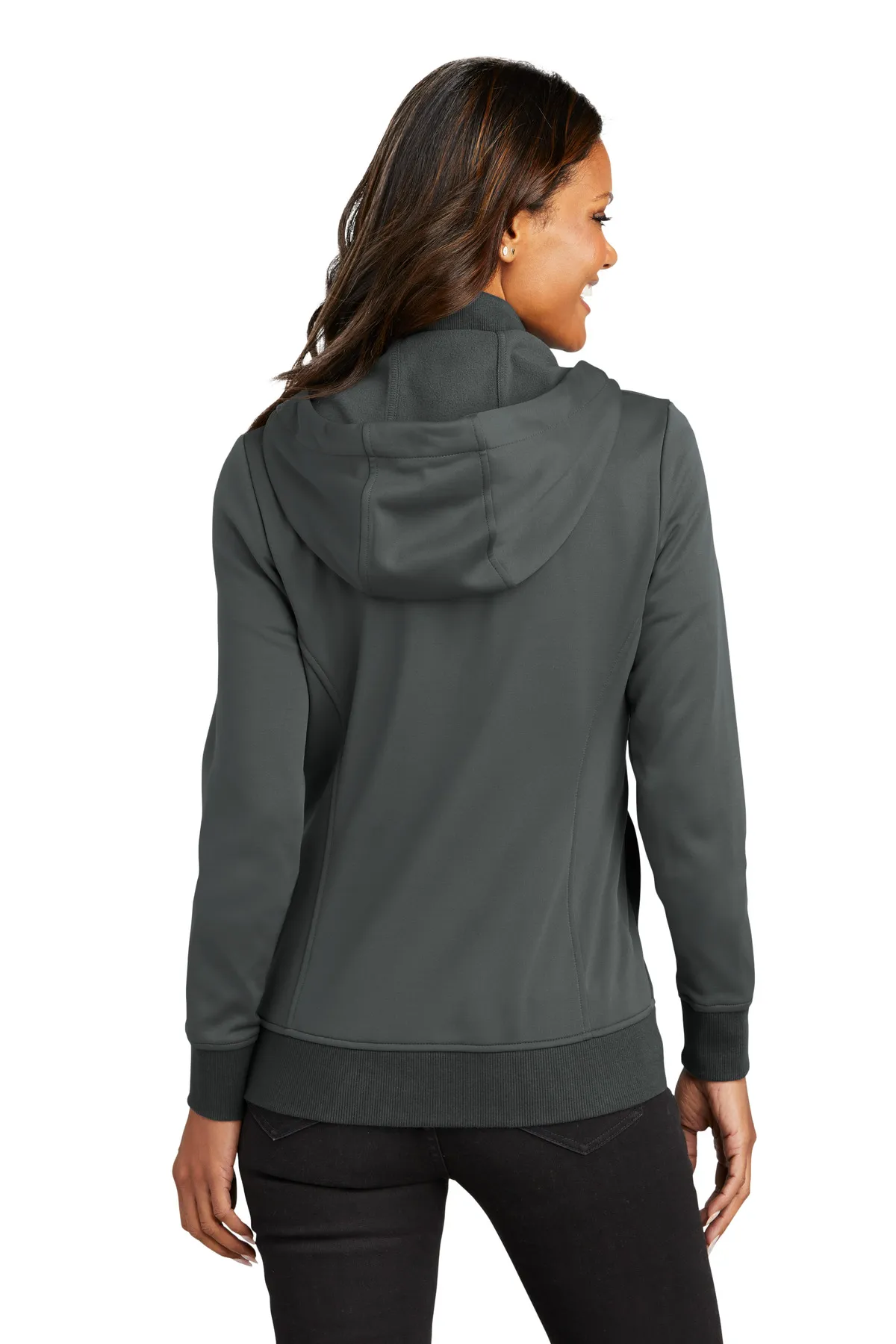 Port Authority Clothing L814 Port Authority Ladies Smooth Fleece Hooded Jacket SKU: L814