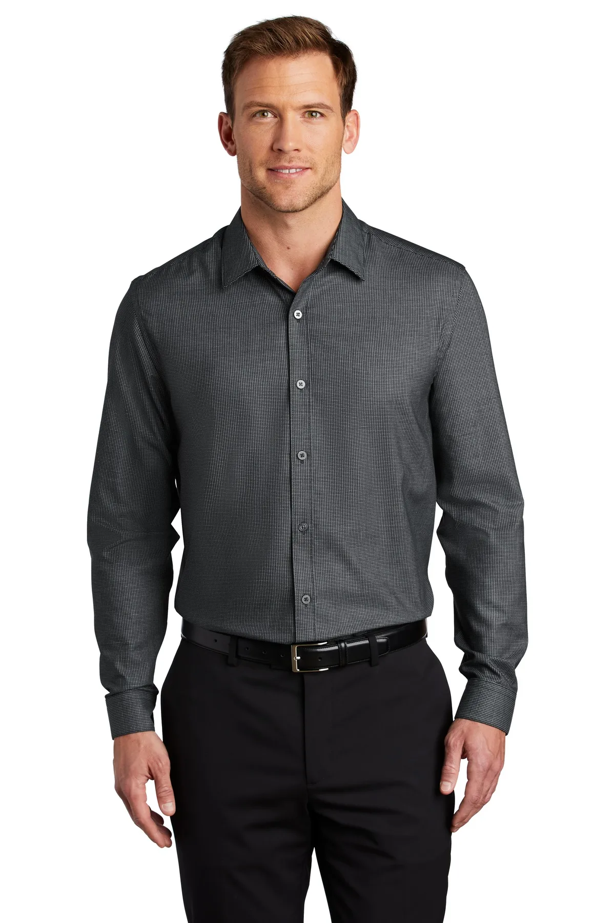 Port Authority Clothing W645 Port Authority    Pincheck Easy Care Shirt SKU: W645