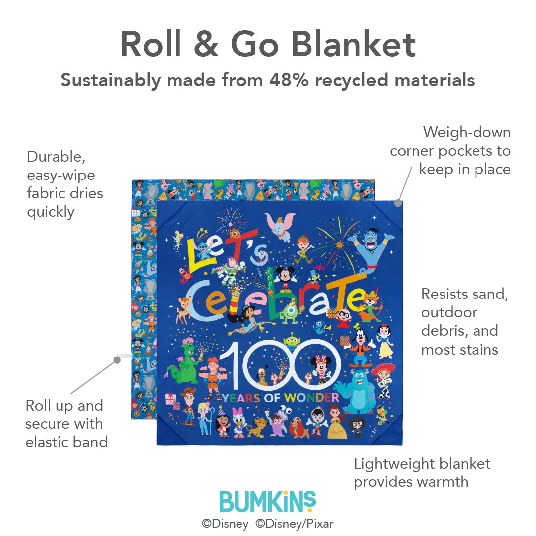 Reversible Roll & Go Blanket, Disney 100 Years Celebration