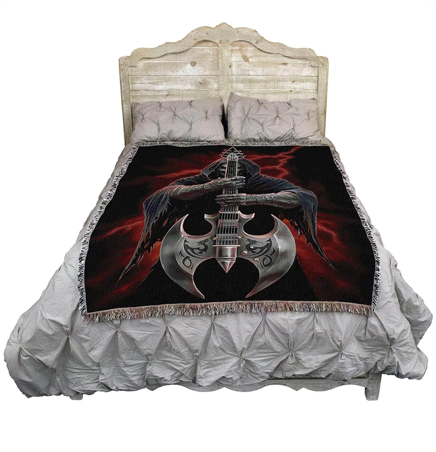 Rock God Skeleton Tapestry Blanket