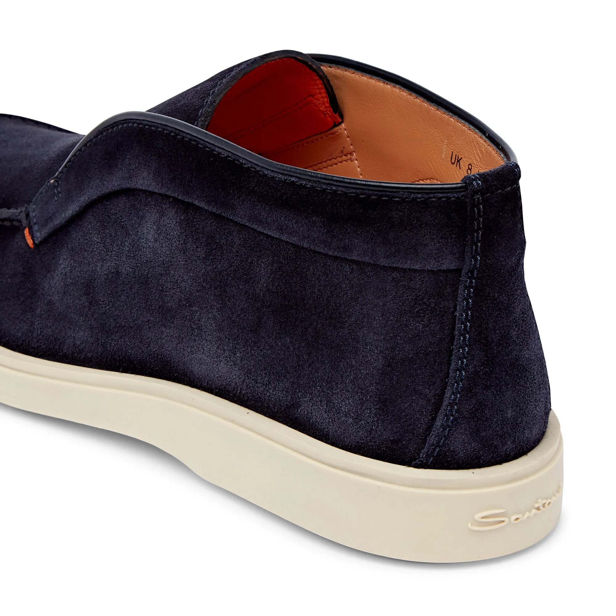 Santoni Suede Desert Boot (Navy)