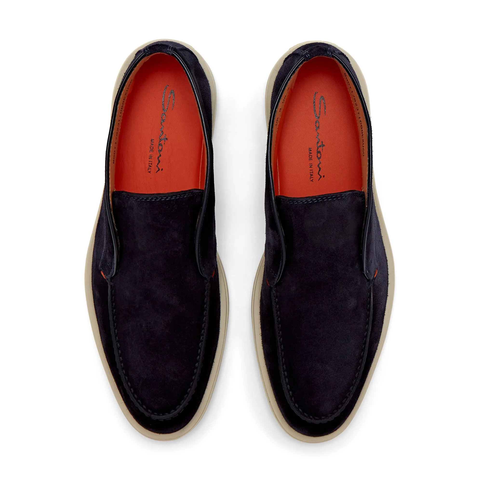 Santoni Suede Desert Boot (Navy)