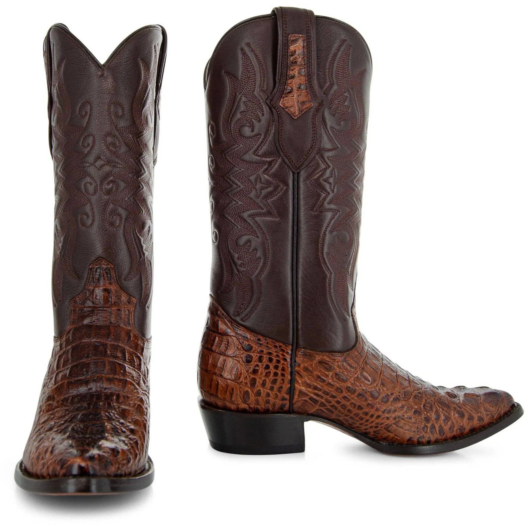 Soto Boots Men's Gator Tail Print Cowboy Boots (H7006)