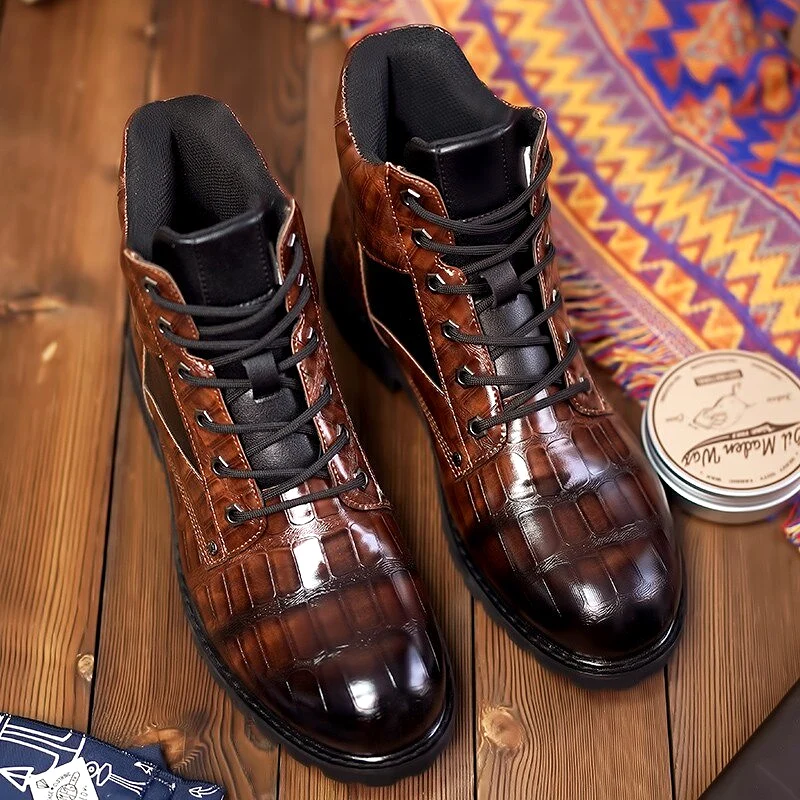 Spring Braided Men Boots