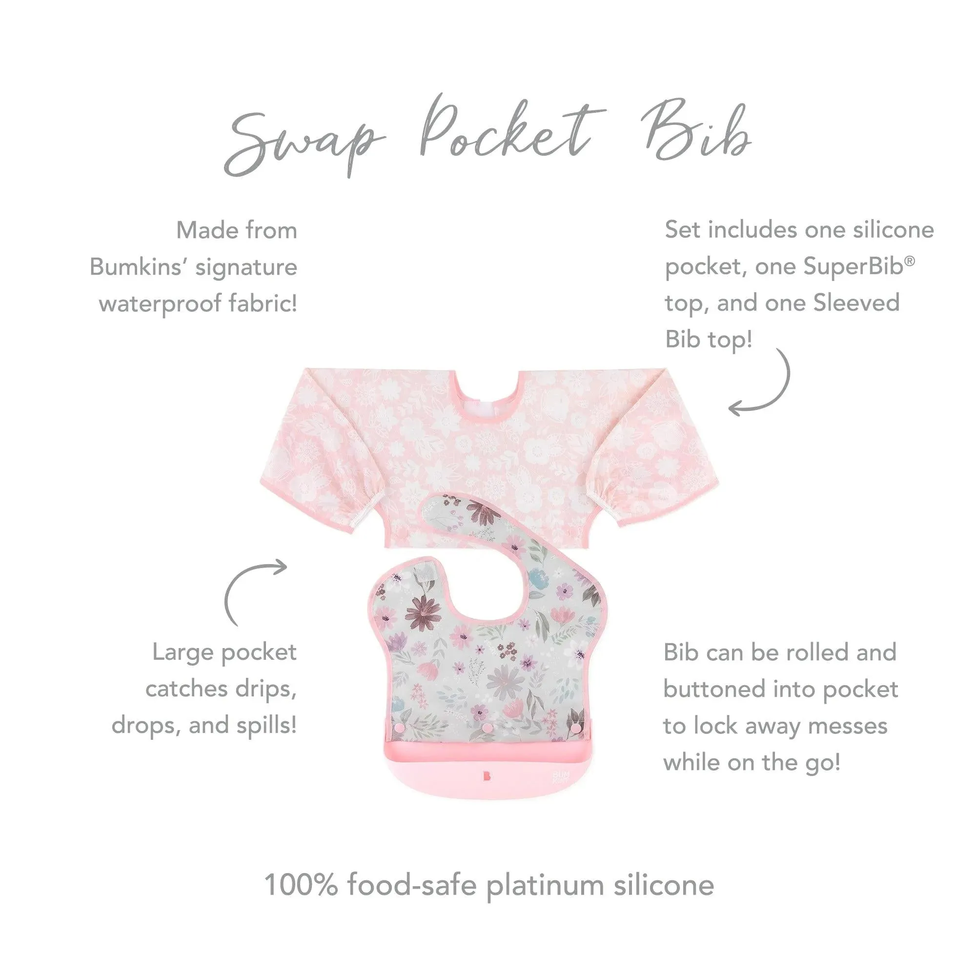 Swap Pocket Bib: Floral & Lace