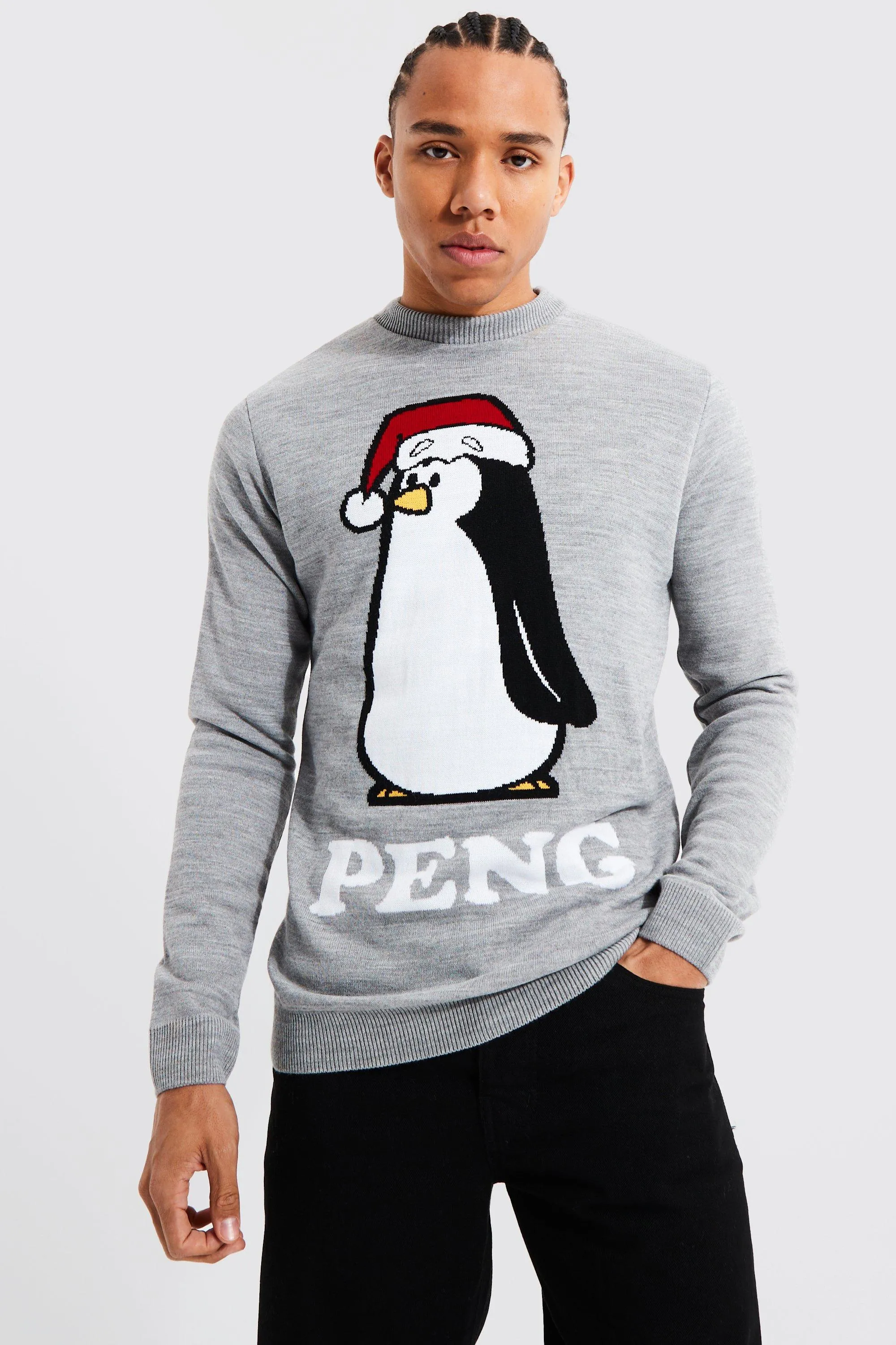 Tall Peng Novelty Christmas Sweater