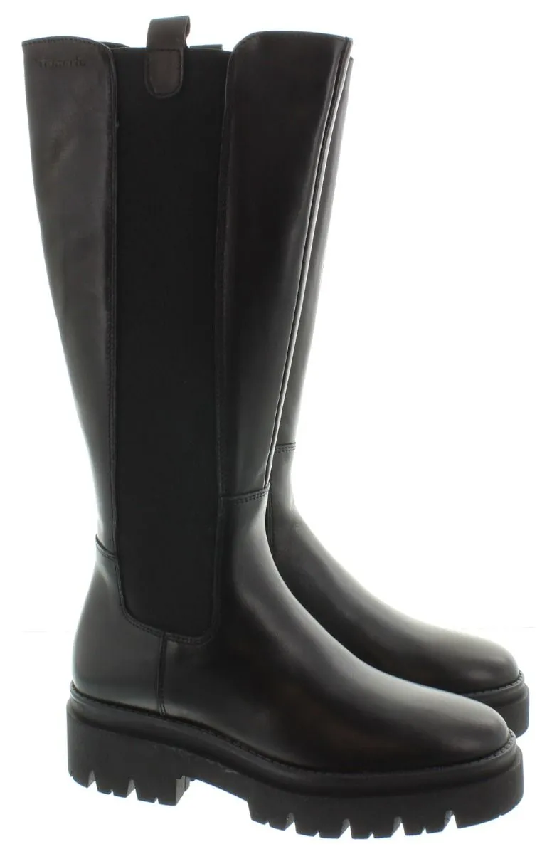 TAMARIS Ladies 25608 Knee Boots In Black