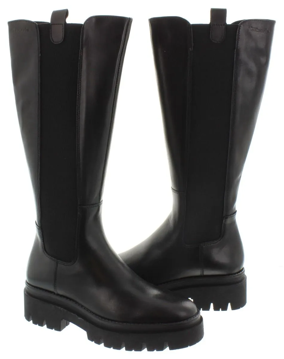 TAMARIS Ladies 25608 Knee Boots In Black