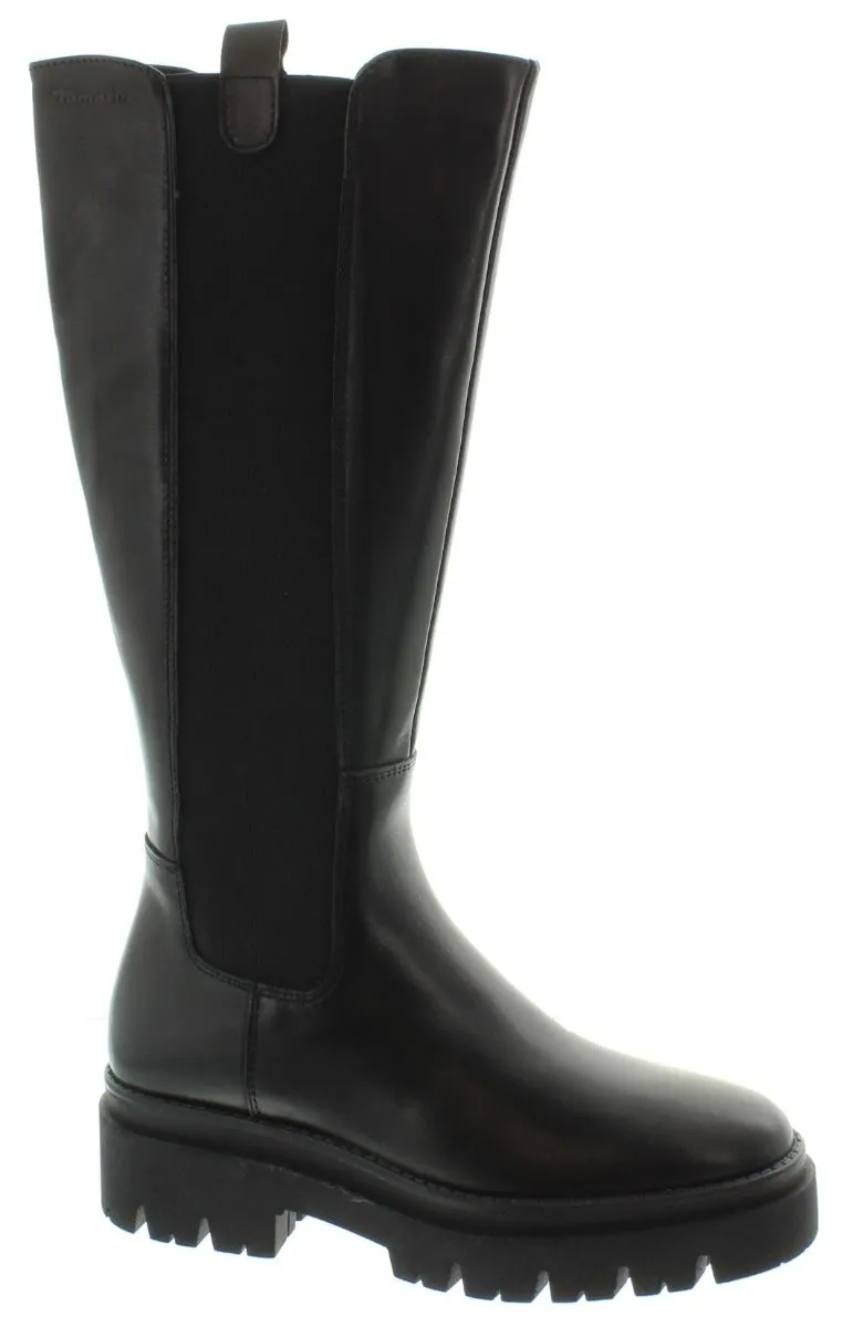 TAMARIS Ladies 25608 Knee Boots In Black