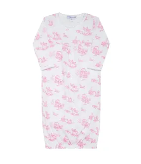 Teddy Bear Toile Gown -Pink