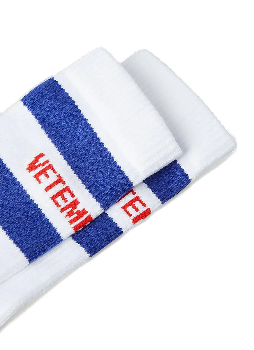 Vetements X Reebok Logo Intarsia Ribbed Socks