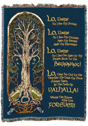 Viking Prayer Tapestry Blanket