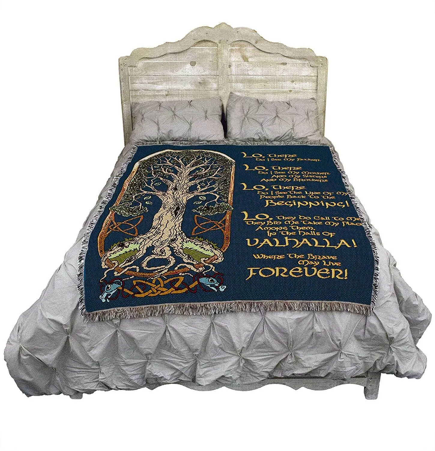 Viking Prayer Tapestry Blanket