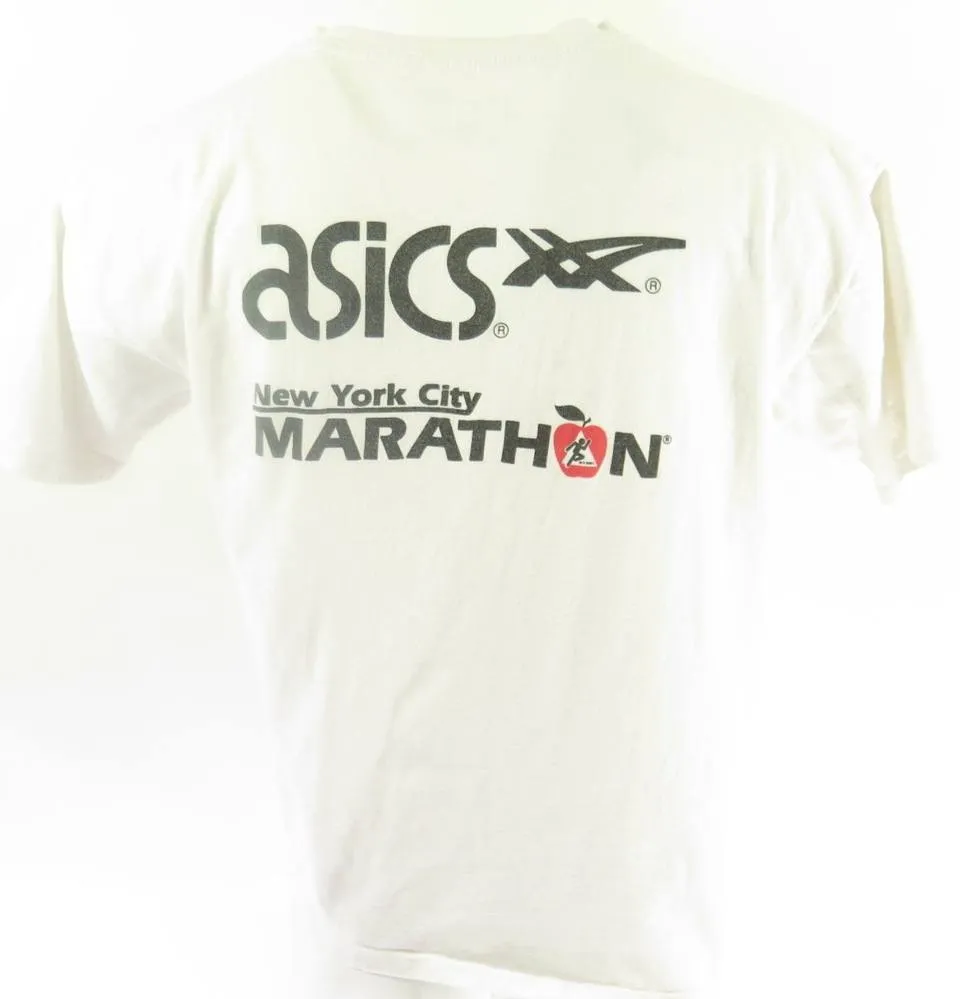 Vintage 90s New York City Marathon T-Shirt L Asics 1991 The Clothing Vault