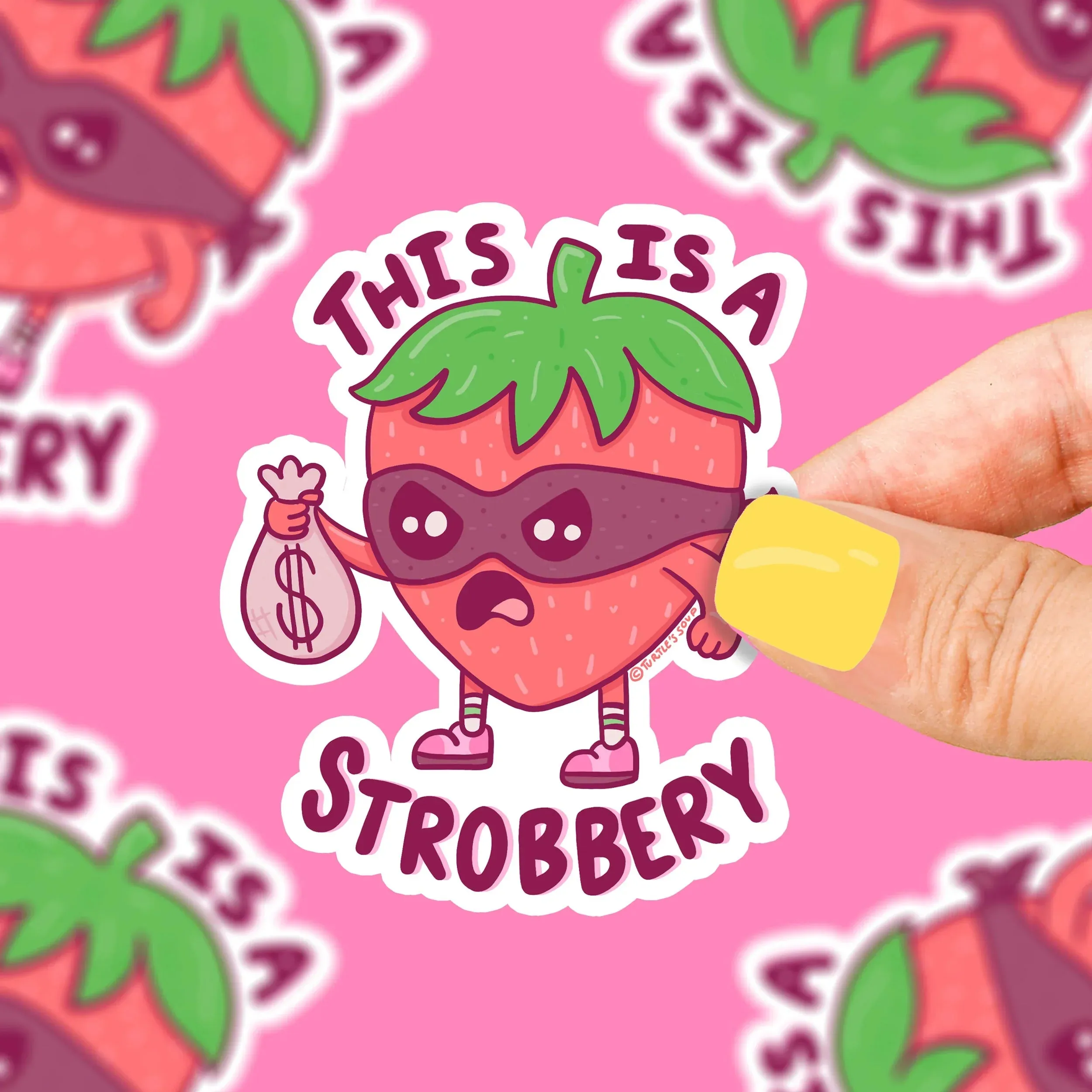 Vinyl Sticker, Strobbery Strawberry