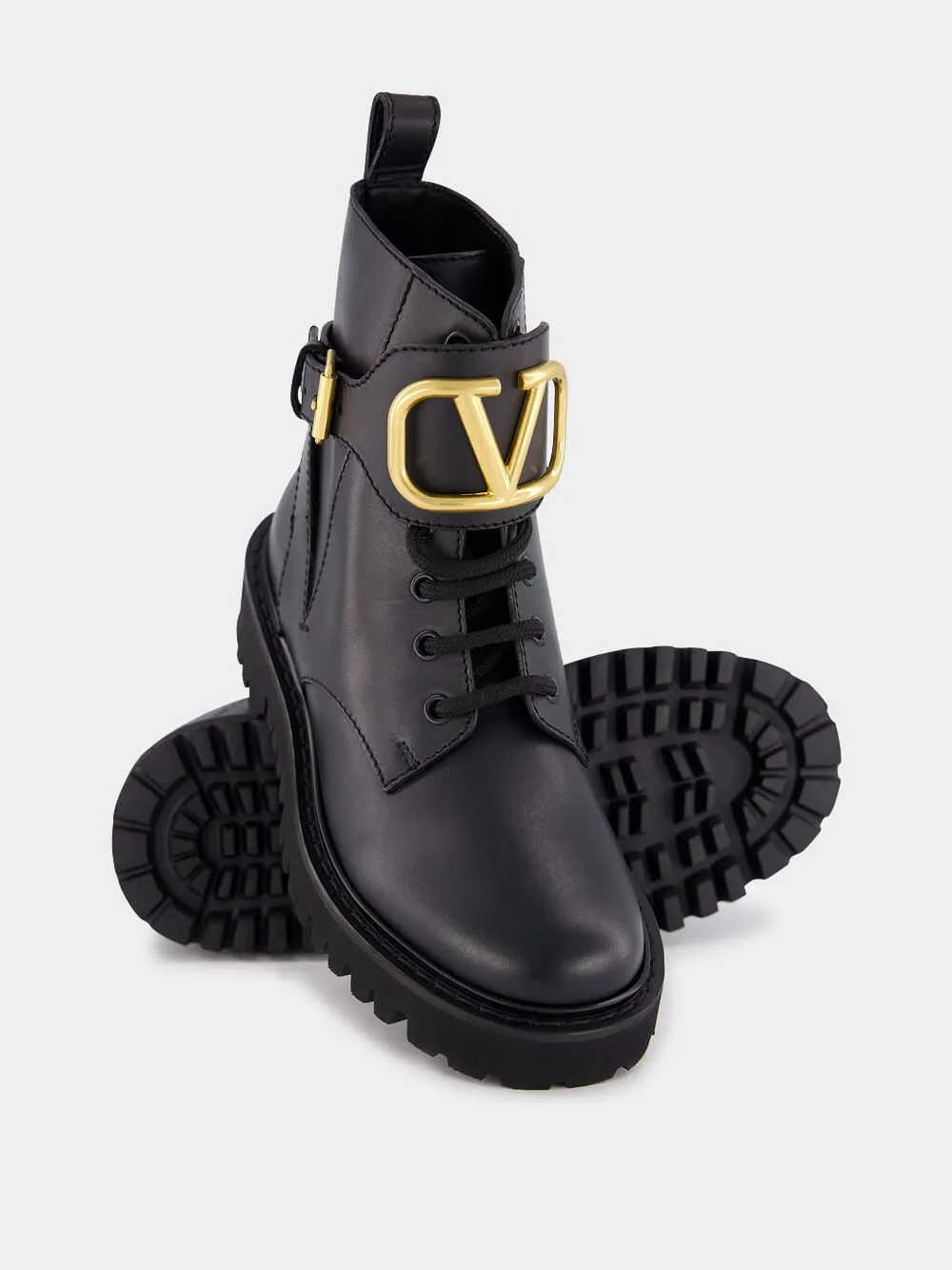 VLogo Signature Leather Boots