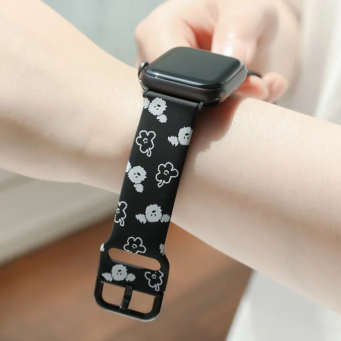 Watches Straps Bands for Apple 38-41mm Galaxy 20mm Cute Characters Prints Soft Silicone Graphic Waterproof Adjustable