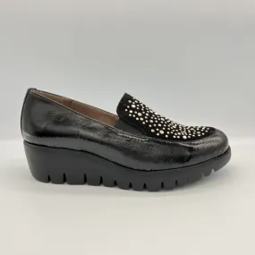 Wonders Slip On Wedge - Black - Gillanders.ie Town & Country Clothing