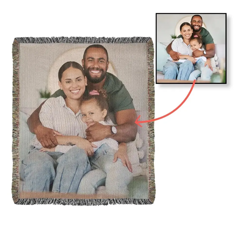 Woven Photo Blanket - 100% Cotton